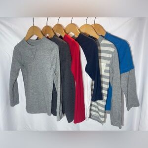 Nine 5T Basic Boys Long Sleeve Shirt, Winter Fall Shirts for Boys, Basic Shirts